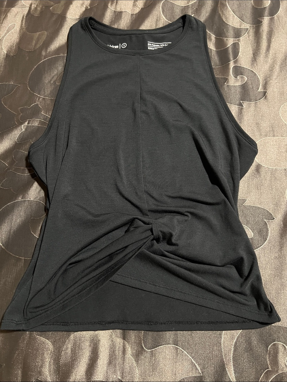 Outdoor Voices Black Twist-Front Sleeveless Athletic Tank Women’s Small